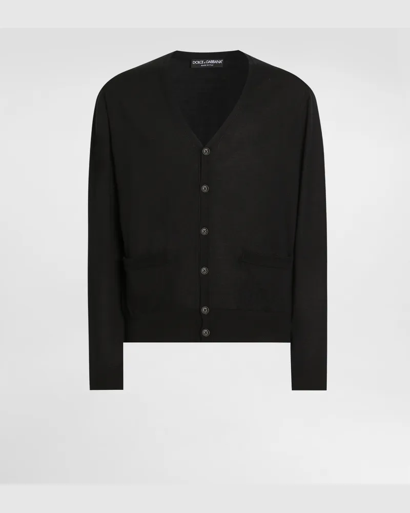 Dolce & Gabbana Cardigan Aus Kaschmir - Mann Strickwaren Schwarz Schwarz