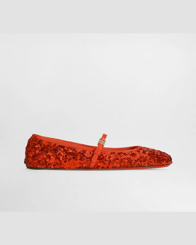 Dolce & Gabbana Ballerina - Frau Flat Mehrfarbig Mehrfarbig