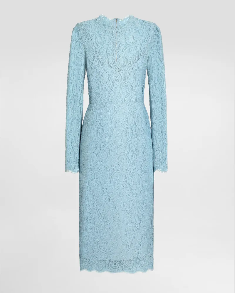 Dolce & Gabbana Cordonetto Lace Sheath Dress - Frau Kleider Azure Azure