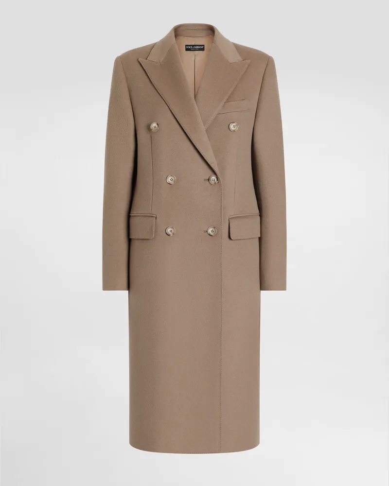 Dolce & Gabbana Double-breasted Cashmere Coat - Frau Mäntel Und Jacken Beige Beige