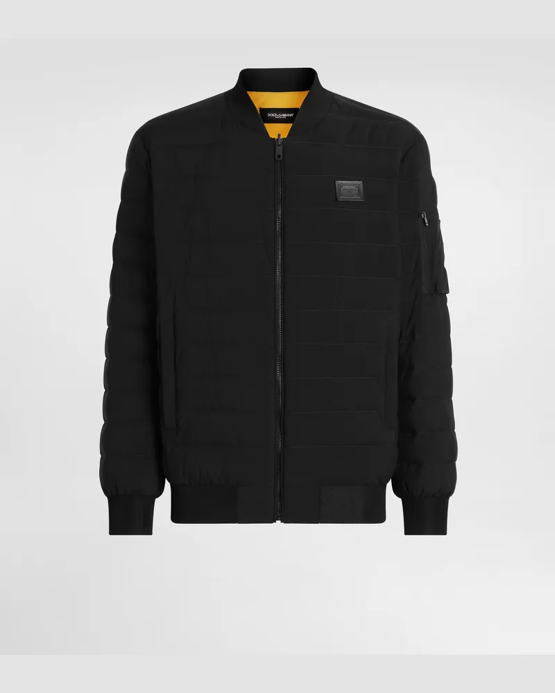 Dolce & Gabbana Quilted Bomber Jacket - Mann Mäntel Und Jacken Schwarz Black