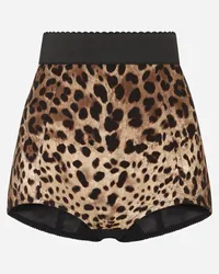 Dolce & Gabbana CULOTTE AUS CHARMEUSE LEOPRINT Animal-print