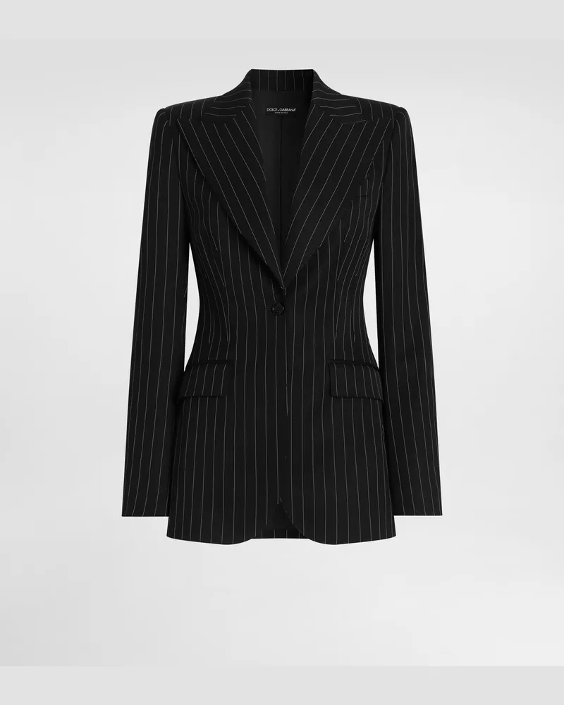 Dolce & Gabbana Turlington Single-breasted Jacket In Pinstripe Wool - Frau Blazer #n/d Multicolor