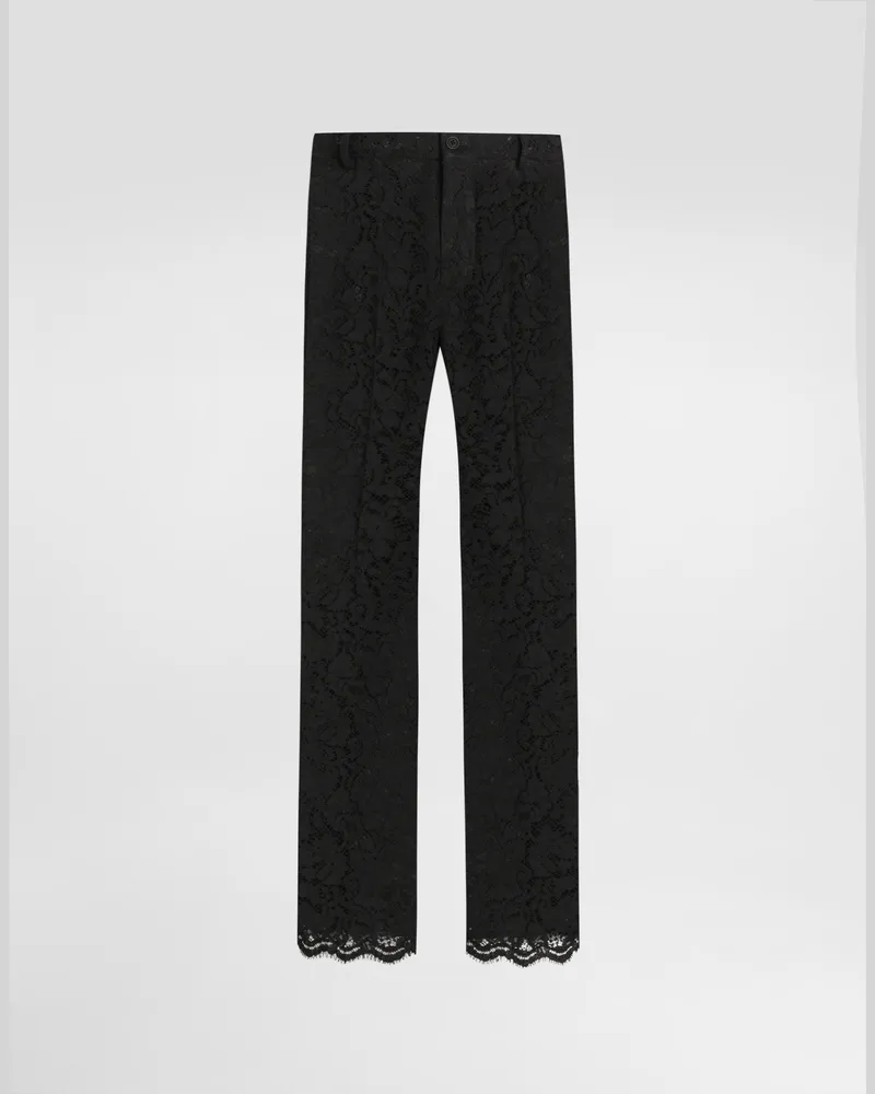 Dolce & Gabbana Hose Aus Kordelspitze - Mann Hosen Und Shorts Schwarz Schwarz