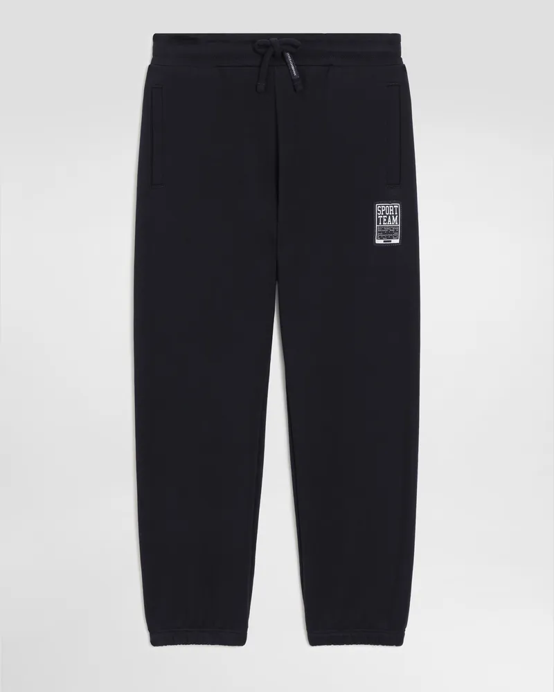 Dolce & Gabbana Sweathose Aus Fleece Mit Logo - Mann Collection Blau 