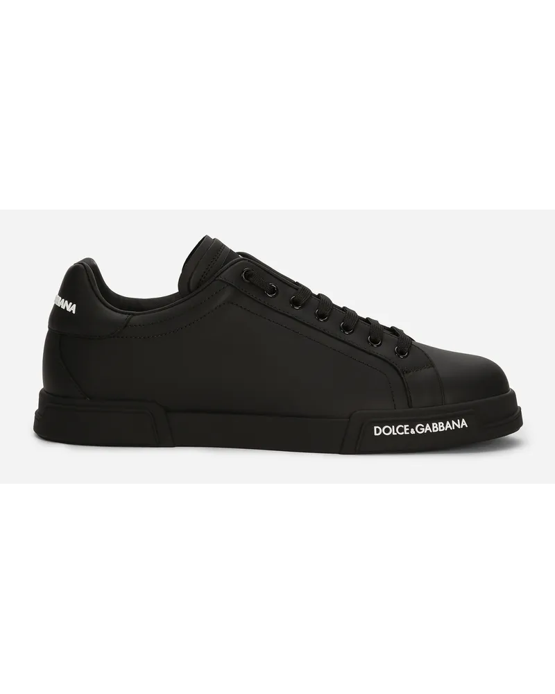 Dolce & Gabbana Sneaker Portofino aus kalbsnappaleder Schwarz