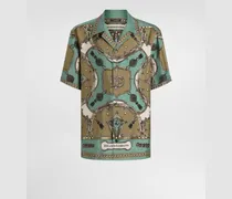Cargo-print Hawaii Washed Silk Twill Shirt - Mann Hemden Multicolor