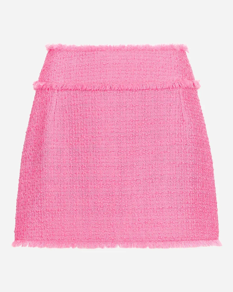 Dolce & Gabbana Minirock Aus Raschel-tweed - Frau Röcke Rosa Rosa