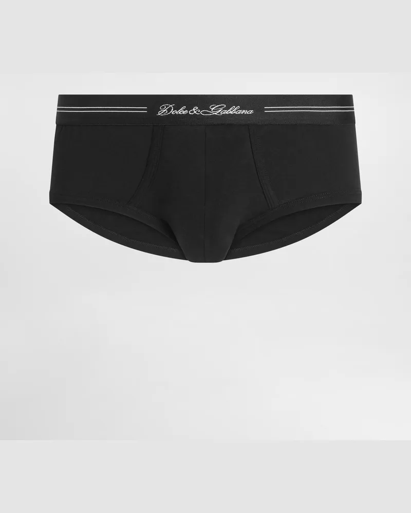 Dolce & Gabbana Slip Brando Aus Stretchjersey - Mann Unterwäsche Und Loungewear Schwarz Schwarz