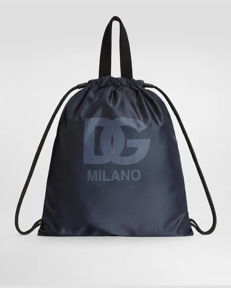 Dolce & Gabbana Rucksack Aus Nylon Mit Logo - Mann Collection 