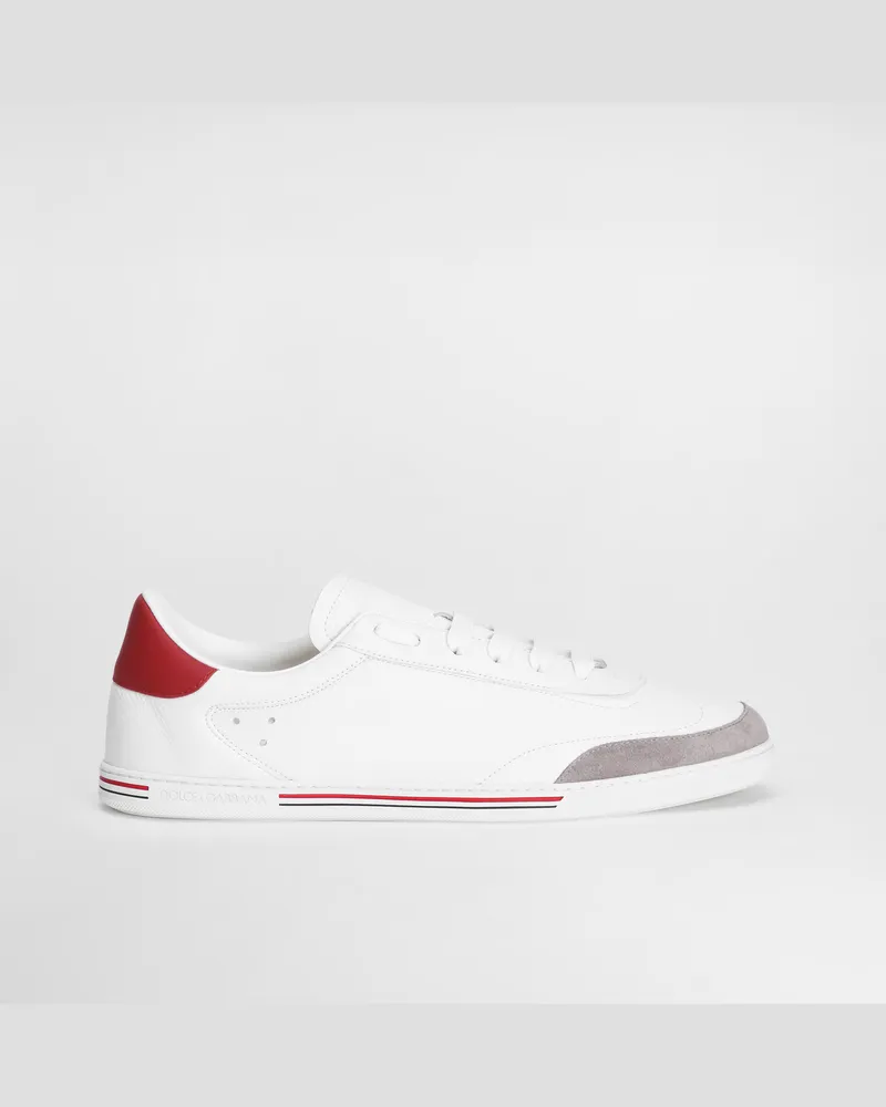 Dolce & Gabbana Sneaker Saint Tropez Aus Kalbsleder - Mann Sneakers Weiss Weiss