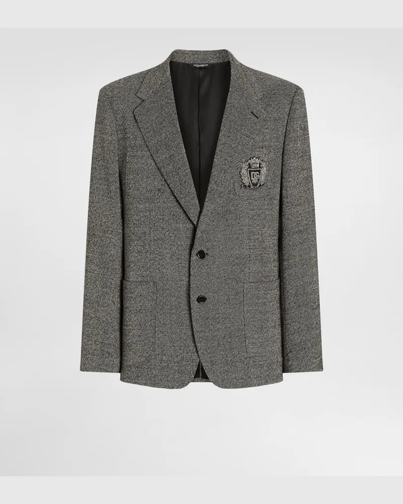 Dolce & Gabbana Portofino Single-breasted Jacket In Birdseye Wool - Mann Anzüge Und Blazer 