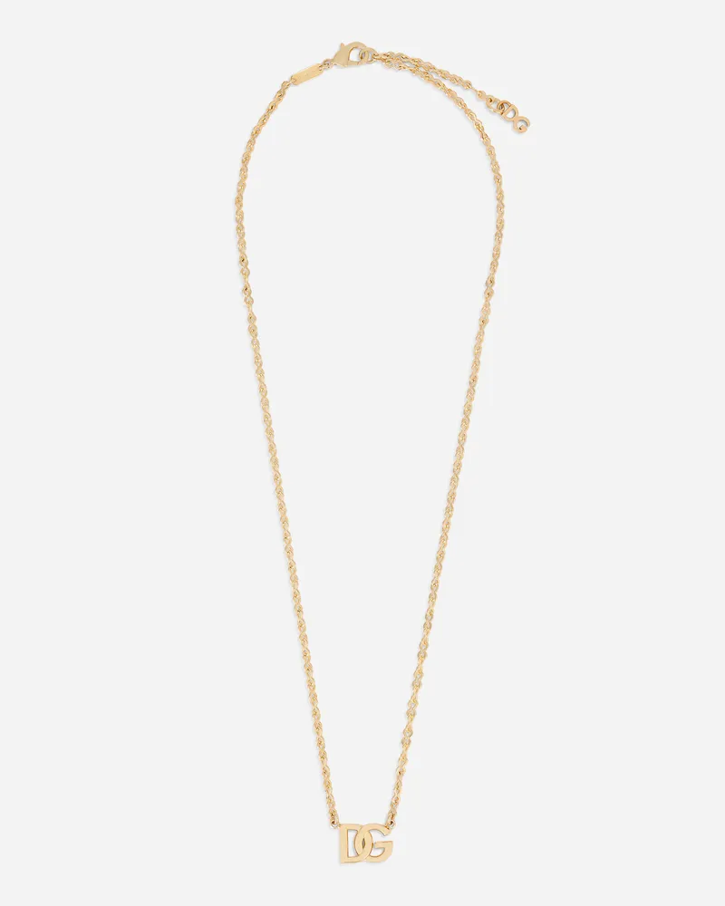 Dolce & Gabbana Link Choker With Dg Logo - Mann Bijoux Gold Metall Gold