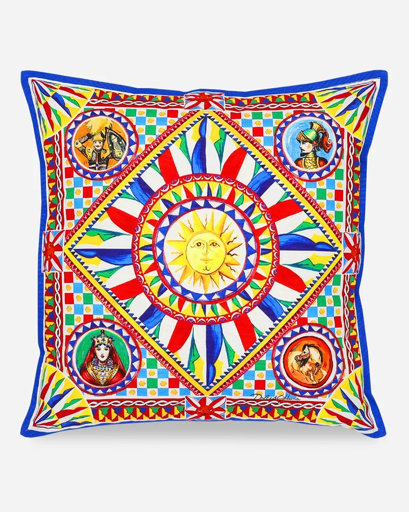 Dolce & Gabbana Canvas Cushion Small - Kleine Kissen Mehrfarbig Mehrfarbig