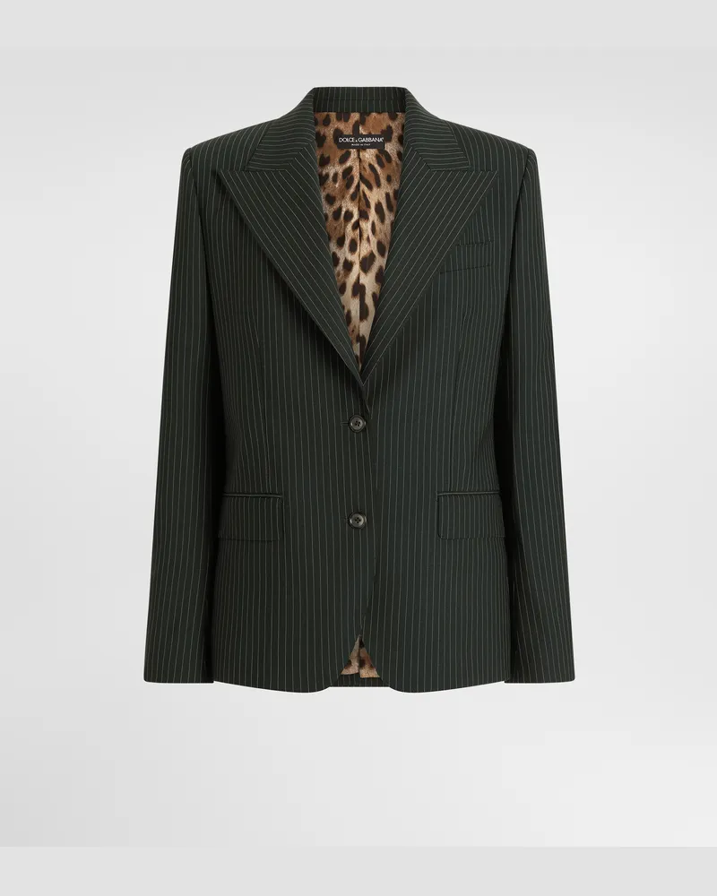 Dolce & Gabbana Jacke Linda Aus Wolle Mit Einreihiger Knopfleiste In Nadelstreifen-optik - Frau Blazer Mehrfarbig Multicolor