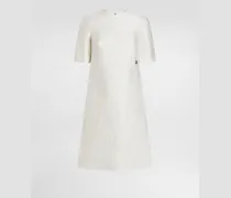 Midikleid Aus Floralem Jacquard - Frau Kleider Wei