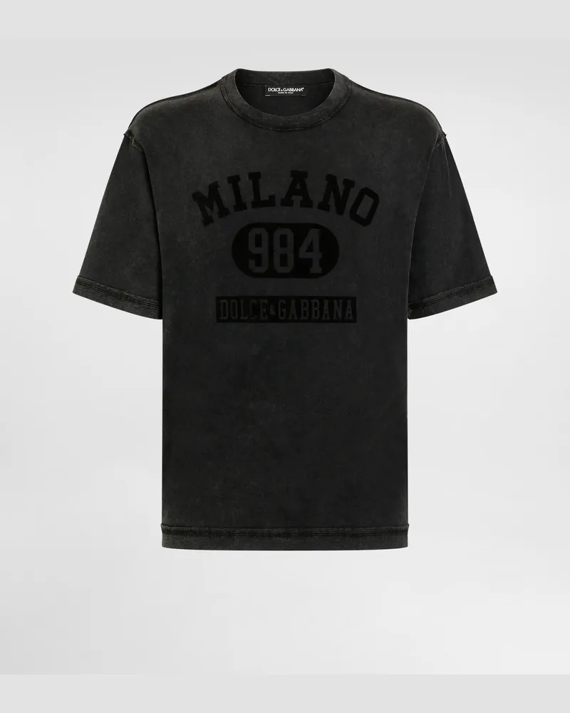 Dolce & Gabbana Cotton T-shirt With Print - Mann T-shirts Und Polos Schwarz Black