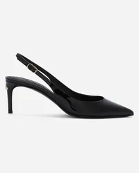 Dolce & Gabbana Slingback Cardinale aus Lackleder Schwarz