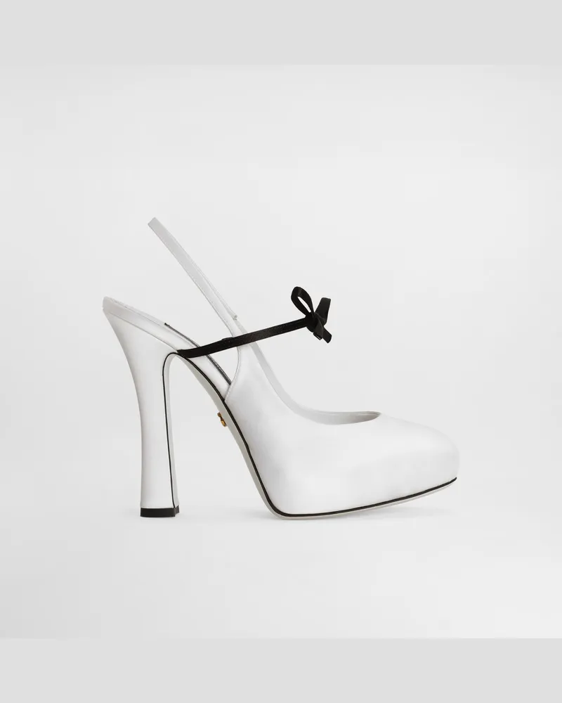 Dolce & Gabbana Satin Slingbacks - Frau Pumps Und Slingbacks Schwarz Multicolor