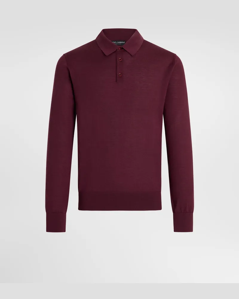 Dolce & Gabbana Strickpolo Aus Kaschmir - Mann Strickwaren Violett Violett