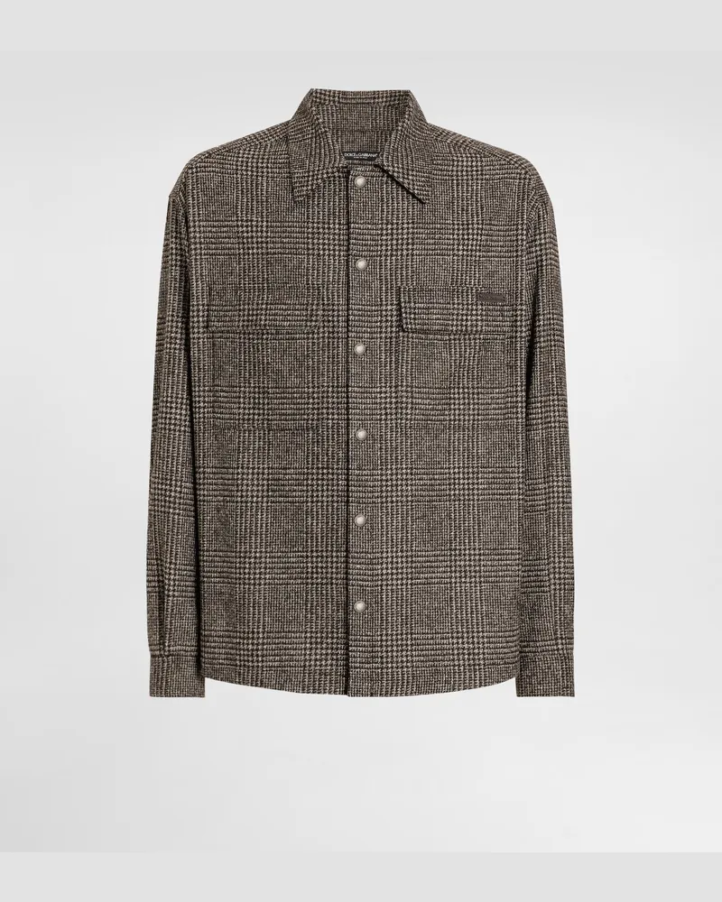 Dolce & Gabbana Glen Plaid Shirt - Mann Hemden Multicolor Alpaka Multicolor