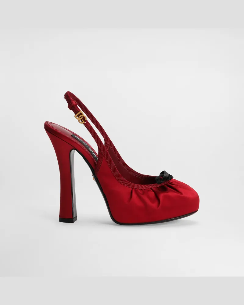 Dolce & Gabbana Satin Slingbacks - Frau Pumps Und Slingbacks Multicolor Multicolor