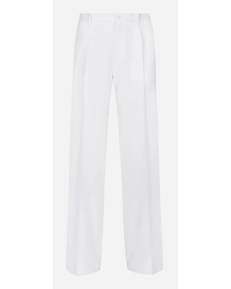 Dolce & Gabbana Wollhose in sartorialer Verarbeitung White