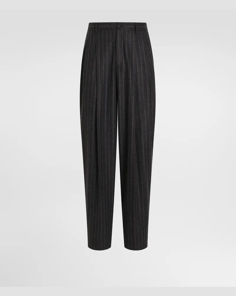 Dolce & Gabbana Hose Aus Flanell In Nadelstreifen-optik - Mann Hosen Und Shorts Mehrfarbig Mehrfarbig