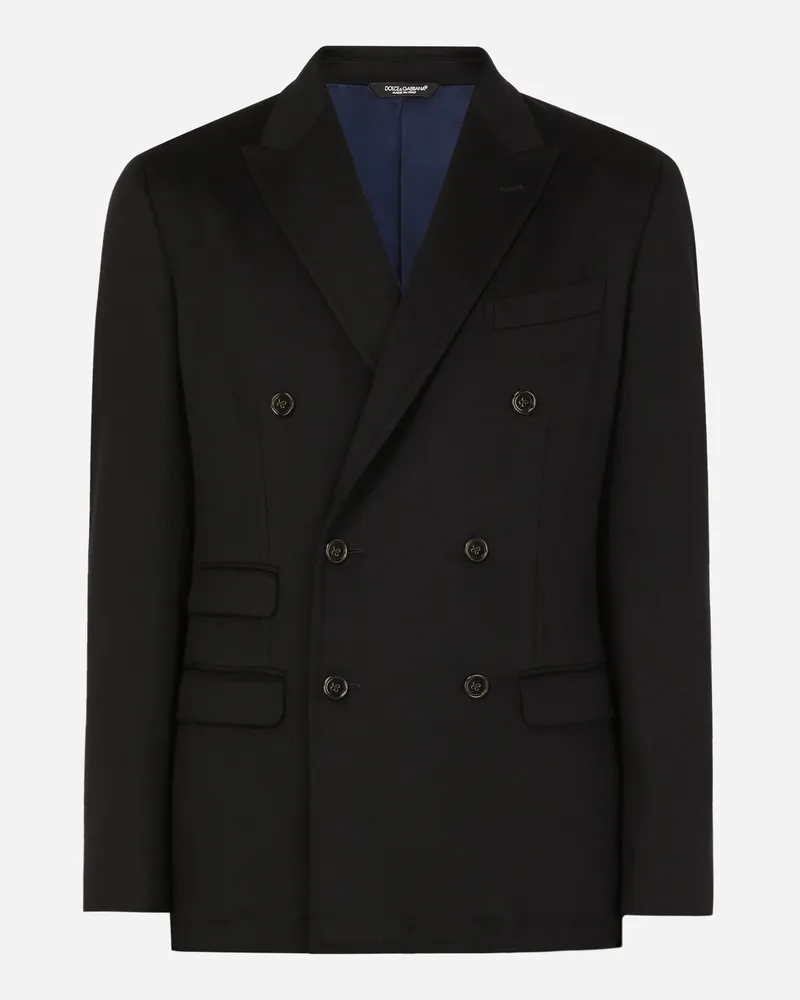 Dolce & Gabbana Deconstructed Double-breasted Cashmere Jacket - Mann Anzüge Und Blazer Blau Blau