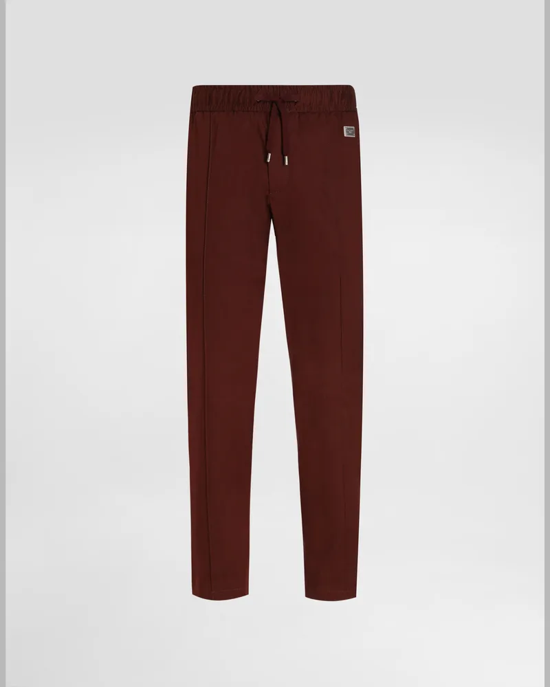 Dolce & Gabbana Jogginghose Aus Baumwolle Mit Plakette - Mann Hosen Und Shorts Mehrfarbig Mehrfarbig