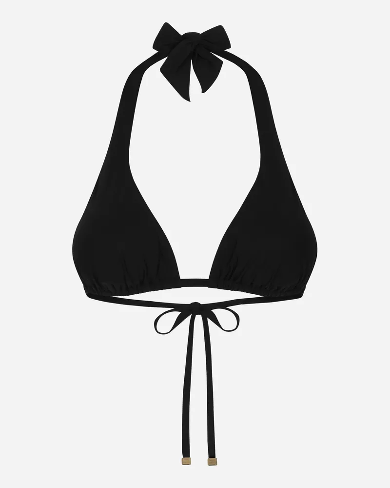 Dolce & Gabbana Triangel-bikinitop Mit Polsterung - Frau Bademode Schwarz Jersey Schwarz