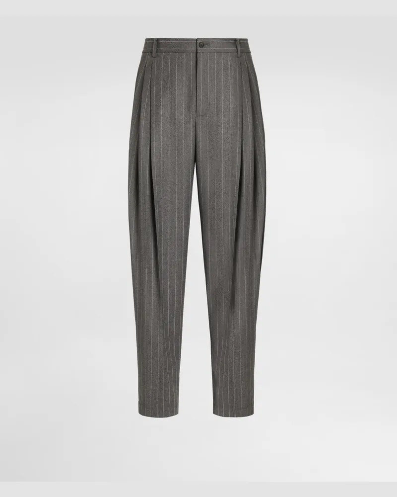 Dolce & Gabbana Pinstripe Virgin Wool Trousers - Mann Collection #n/d 