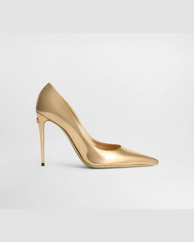 Dolce & Gabbana Pumps Aus Kalbsleder - Frau Pumps Und Slingbacks Gold Leder Gold