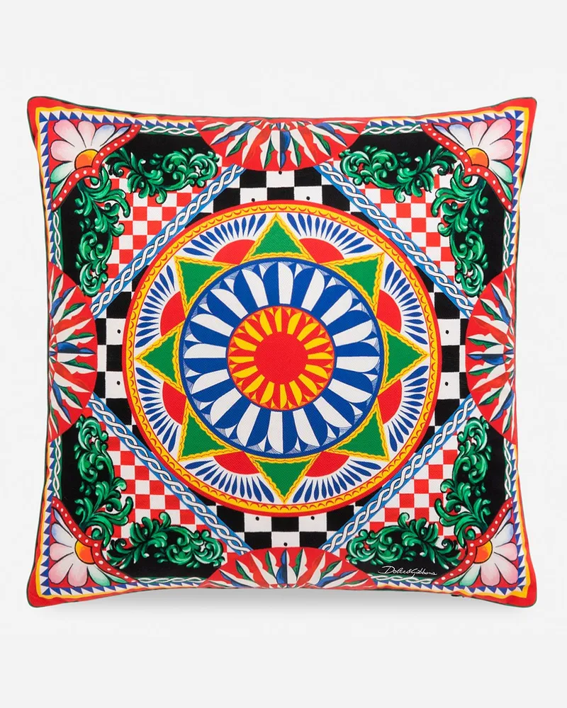 Dolce & Gabbana Silk Twill Cushion Small - Kleine Kissen Mehrfarbig Mehrfarbig