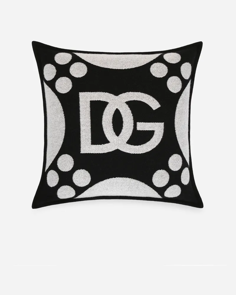 Dolce & Gabbana Wool Jacquard Cushion Medium - Mittelgroße Kissen Multicolor Multicolor