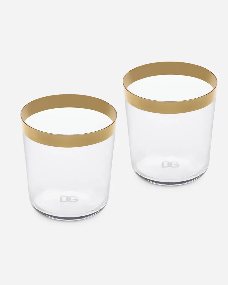 Dolce & Gabbana Set 2 Bicch Acqua - Wassergläser Mehrfarbig Mehrfarbig