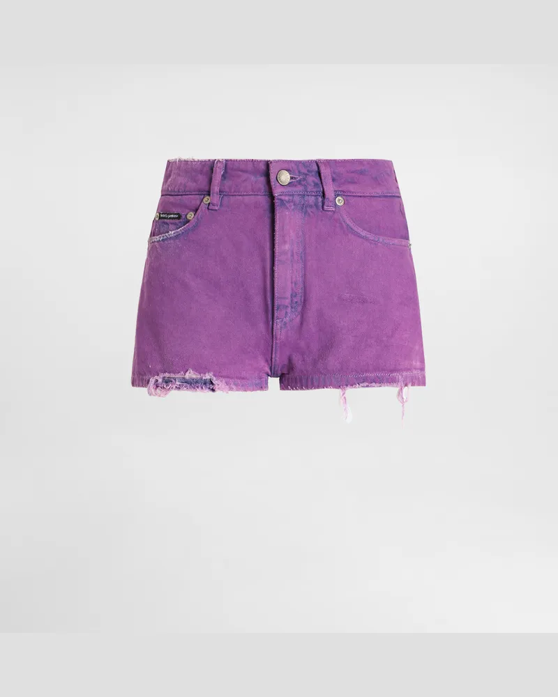 Dolce & Gabbana Denim Shorts - Frau Denim Mehrfarbig Multicolor