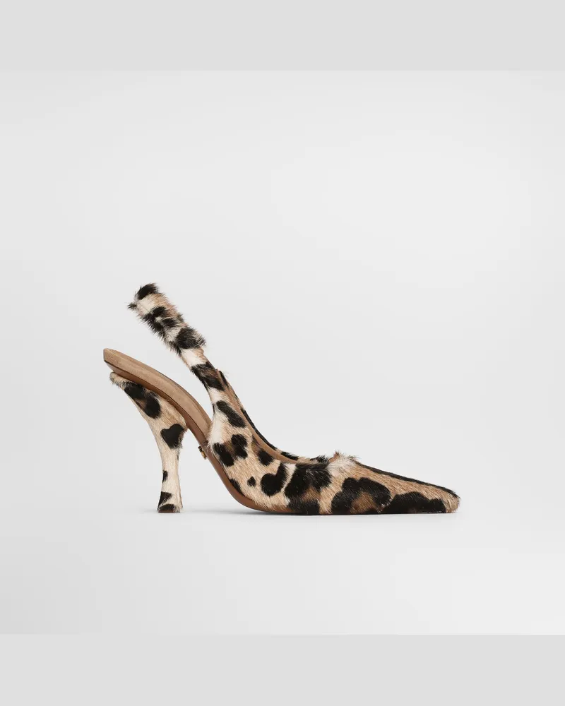 Dolce & Gabbana Slingback - Frau Pumps Und Slingbacks Braun Mehrfarbig