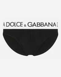 Dolce & Gabbana Midi-Slip bielastischer Baumwolljersey Schwarz