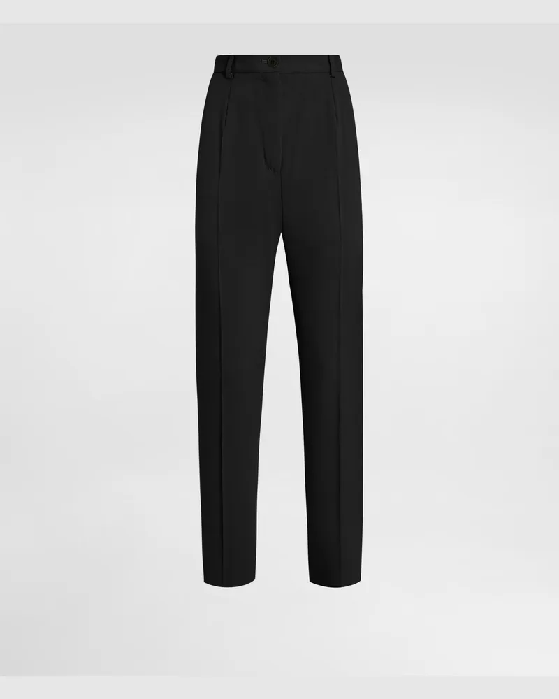 Dolce & Gabbana Hose Aus Gabardine - Frau Hosen Und Shorts Schwarz Schwarz