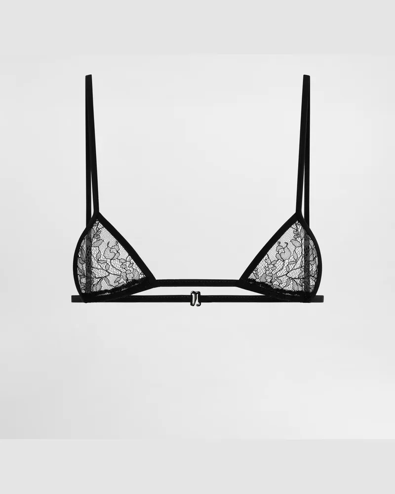 Dolce & Gabbana Micro Lace Bra - Frau Collection Schwarz Black