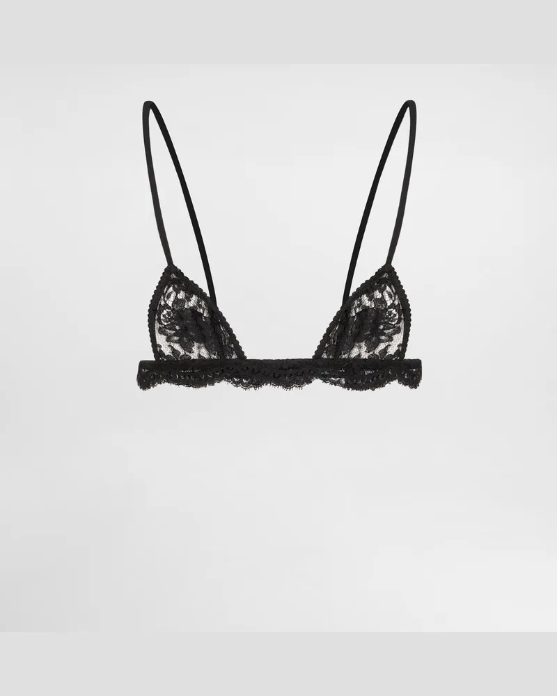 Dolce & Gabbana Micro Lace Bra - Frau Unterwäsche Schwarz Black