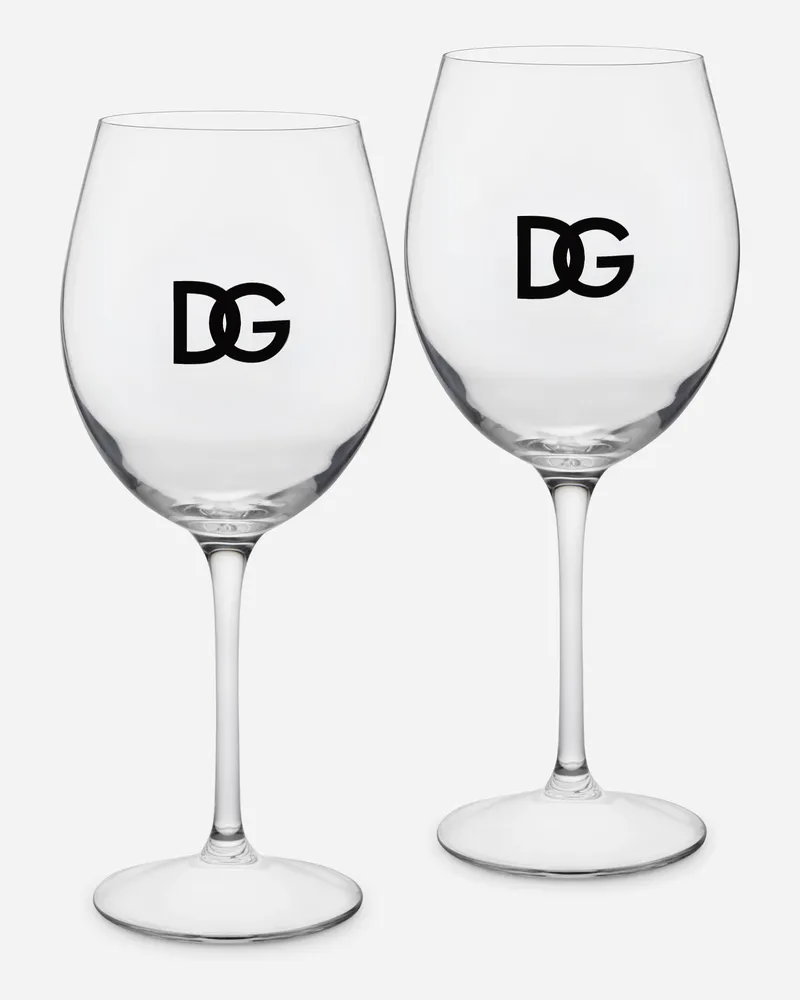 Dolce & Gabbana Set 2 Calici Vino - Weingläser Mehrfarbig Mehrfarbig
