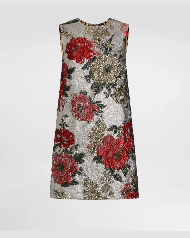 Dolce & Gabbana Floral Jacquard Dress - Frau Kleider Mehrfarbig Mehrfarbig