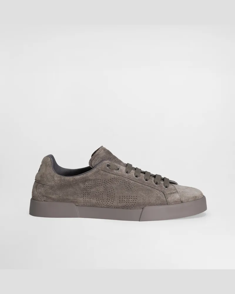 Dolce & Gabbana Sneaker Strobel Portofino Light Aus Kalbsleder - Mann Sneakers Grau Grau