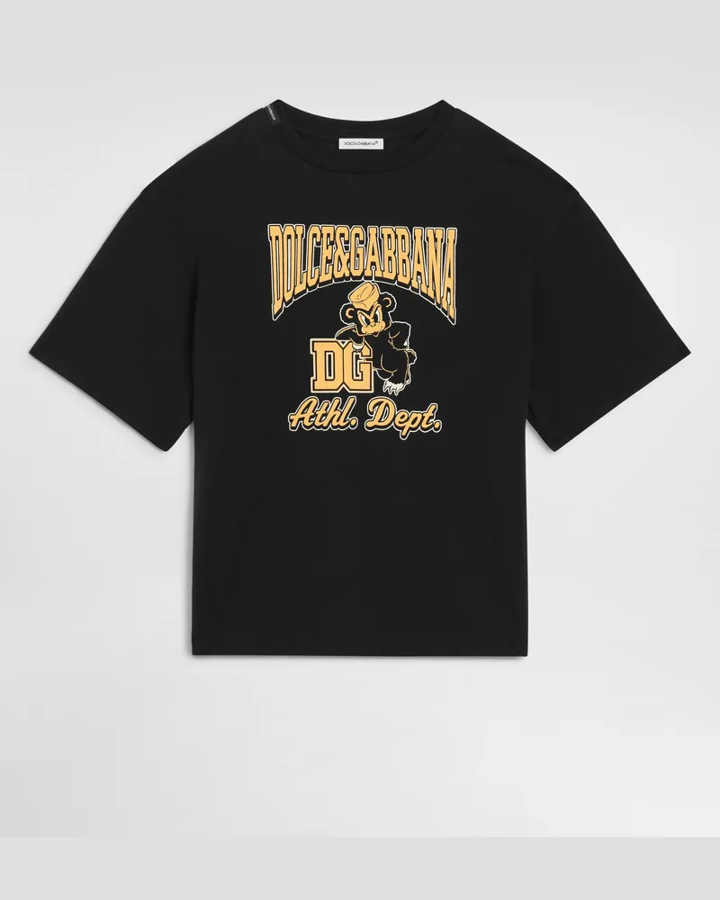 Dolce & Gabbana Baumwoll-t-shirt Mit Logo - Mann Collection Blau 