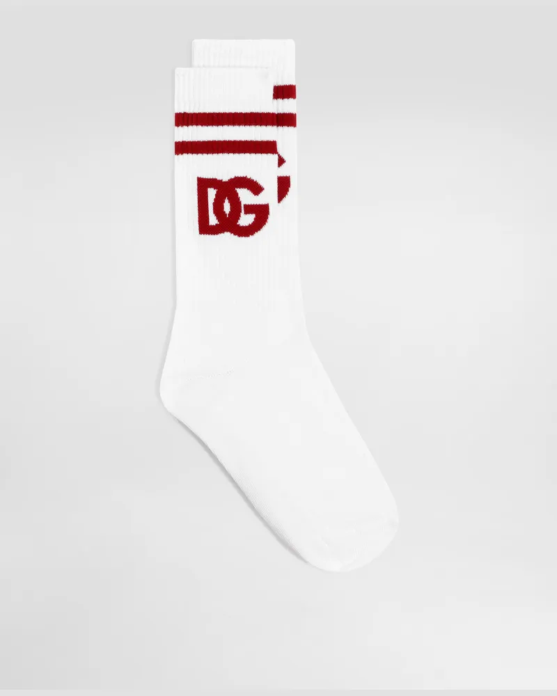 Dolce & Gabbana Socken Aus Jacquard Mit Dg-logo - Mann Socken Mehrfarbig Mehrfarbig
