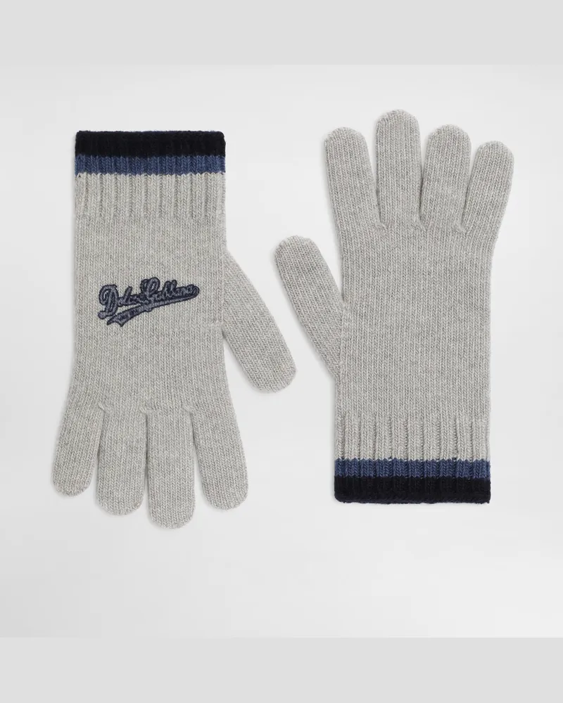 Dolce & Gabbana Strickhandschuhe Mit Logo - Mann Collection Beige 