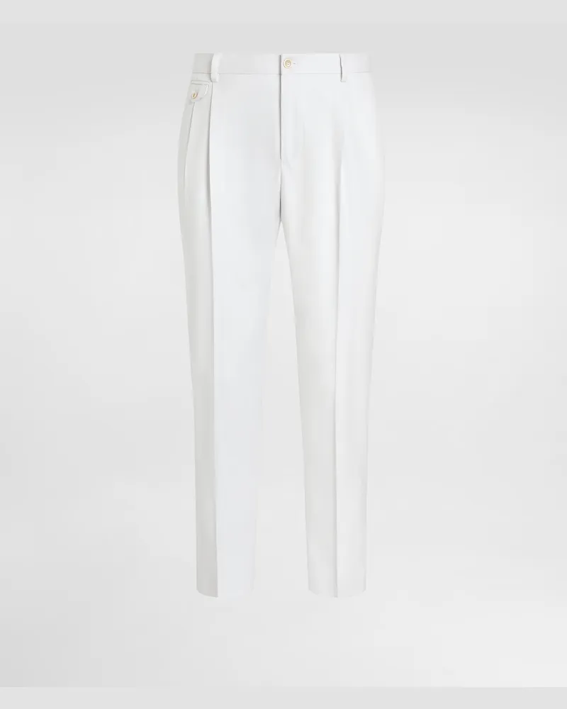 Dolce & Gabbana Hose Aus Viskose - Mann Hosen Und Shorts Wei Weiss