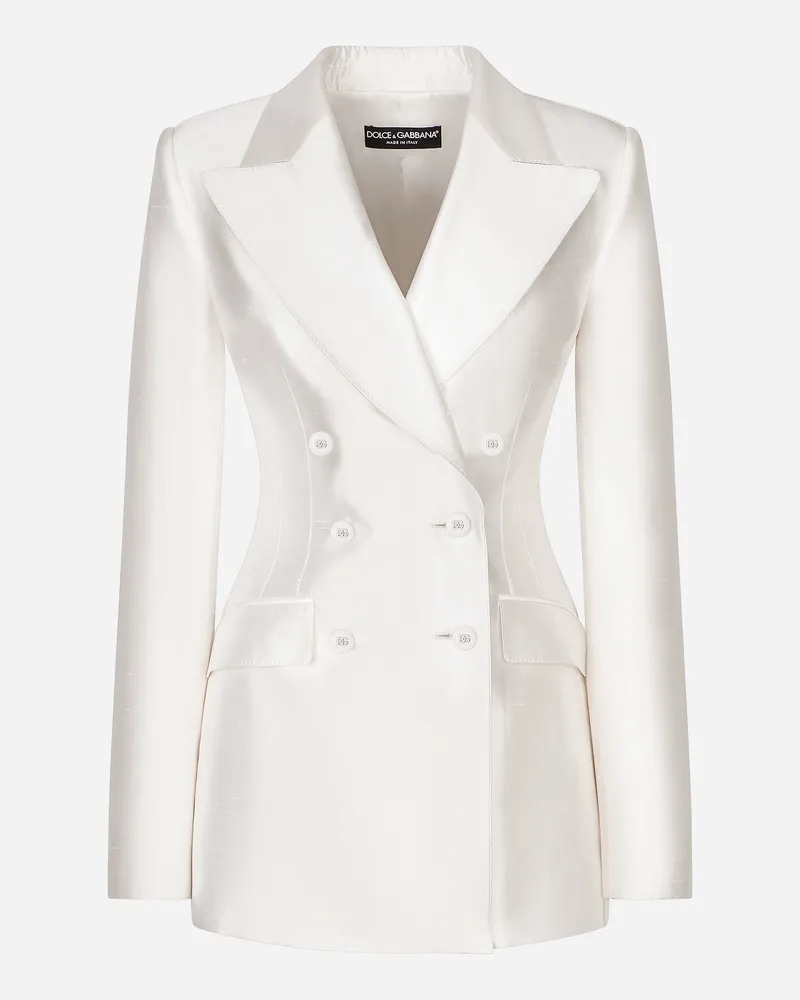Dolce & Gabbana Giacca - Frau Blazer Wei� Seide Weiss